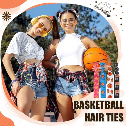 Hanaive 20 Pcs Basketball Hair Ties - Elastic Ponytail Holders