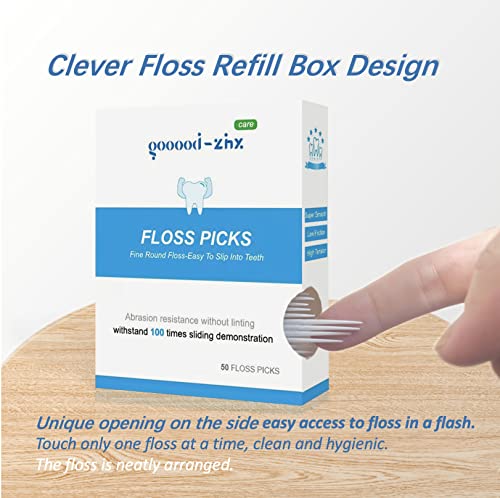Automatic Floss Picks Holder - Hygienic Touch Dispense Storage Box (88 Picks)