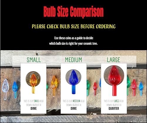Small Twist-Style Ceramic Christmas Tree Light Ornaments - 144 Pack