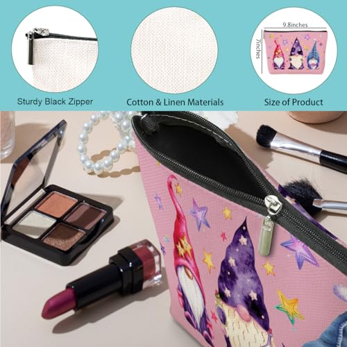 Cute Gnome Star Makeup Bag - 4 Pack Waterproof Cosmetic Bags