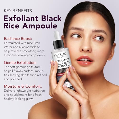 Peel Shot Glow Rice Ampoule Duo | Black Exfoliant Face and Pore