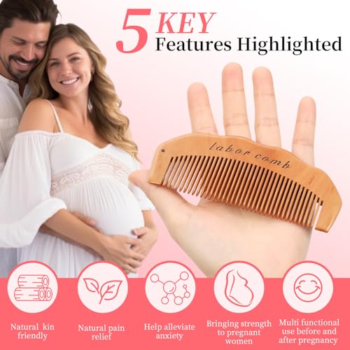 Natural Wooden Birth Comb for Labor Pain Relief & Support
