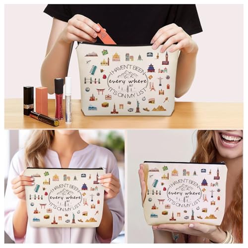 Girlly Travel Makeup Bag for Women & Girls - Waterproof Cosmetic Pouch Gift