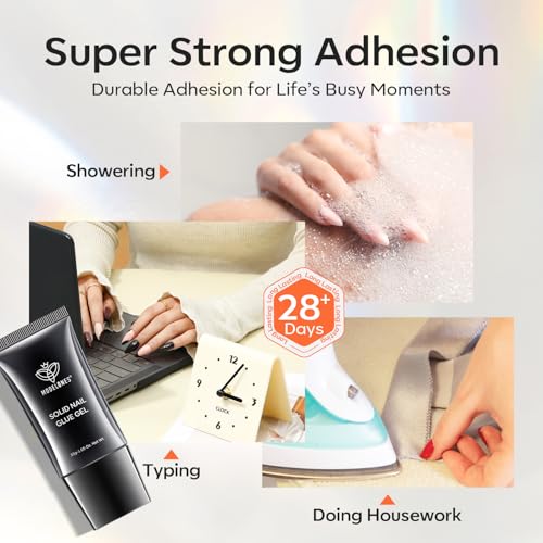 Modelones 30g Solid Nail Glue Gel for Press-Ons & Tips (C-Gel Nail Glue) UV Cured