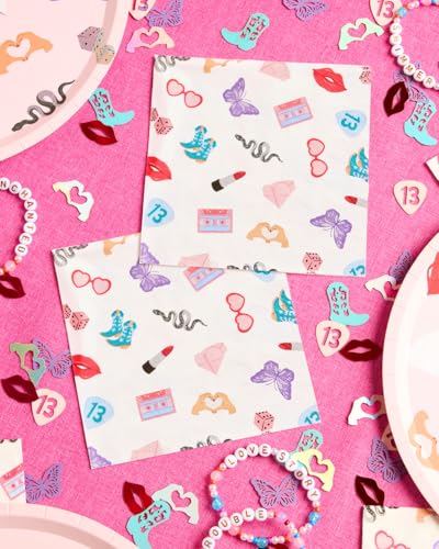25 Pack Concert Party Icon Napkins - 3-Ply Tableware for Bachelorette & Birthday
