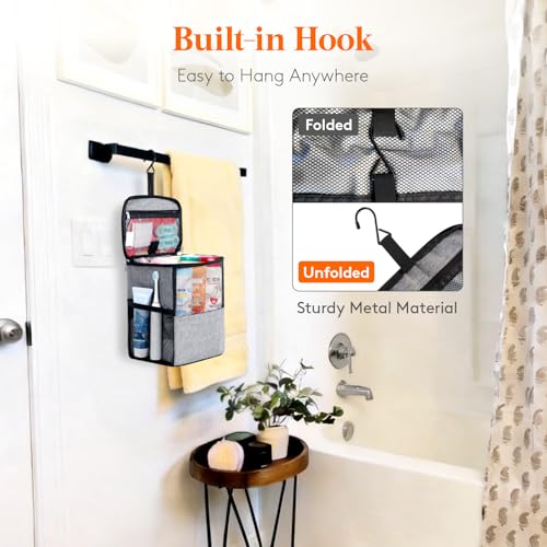 Lifewit Portable Shower Caddy - Quick Dry Toiletry Organizer for Gym, Travel, Dorm