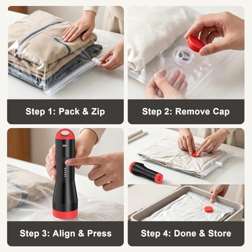 BAMCOO Cordless Electric Vacuum Pump for Travel & Storage