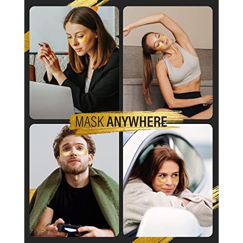 Maskiss 24k Gold Under Eye Patches (25 Pairs), eye mask, Collagen Skin Care Products, Eye Patches for Puffy Eyes, eye masks for dark circles and puffiness