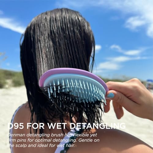 Denman Violet Wet Detangler Shower Hairbrush for All Hair Types – D95