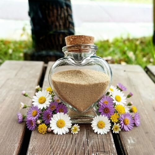 Heart Shaped Glass Favor Jars with Cork Lids - 2.7oz Set of 3
