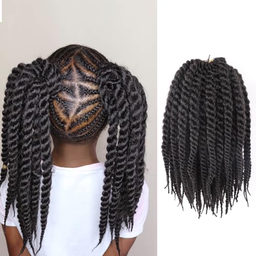 Havana Twist Crochet Hair - 10 Inch Jumbo Senegalese Twists, Dark Brown