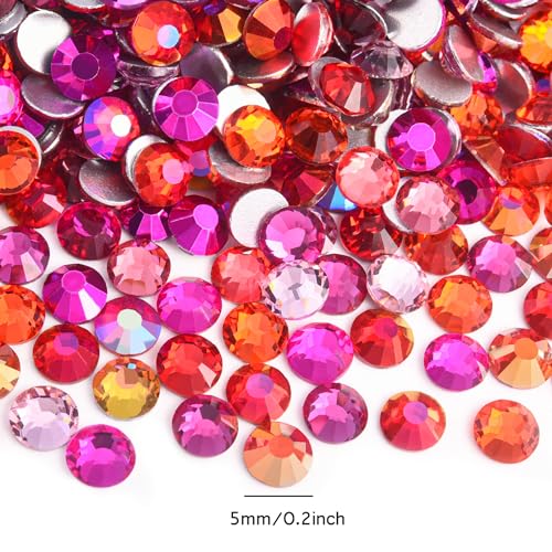 Fire Phoenix SS20 Glass Flatback Rhinestones - 1440pcs, 4.6-4.8mm