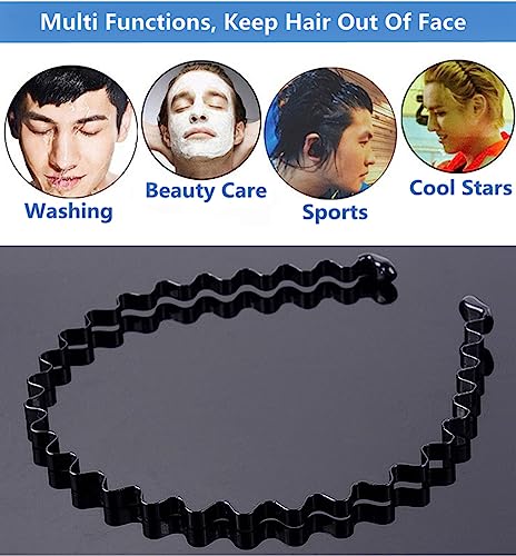 Bodbop XINGZHE Metal Hair Band for Men & Women - 2PCS Non-Slip Headbands