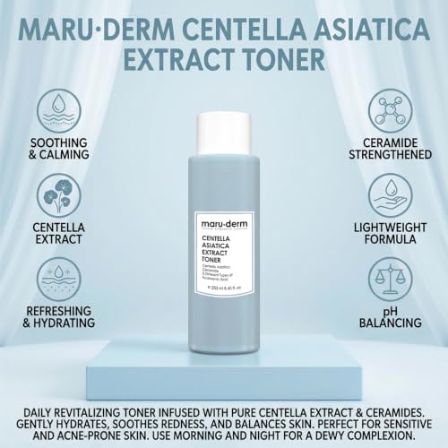 Centella Asiatica Toner with Hyaluronic Acid - Soothing Moisturizer for Sensitive Skin (8.45 fl oz)