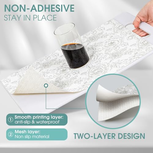 Non-Adhesive Shelf Liner for Kitchen Cabinets - 12in x 10ft Rose