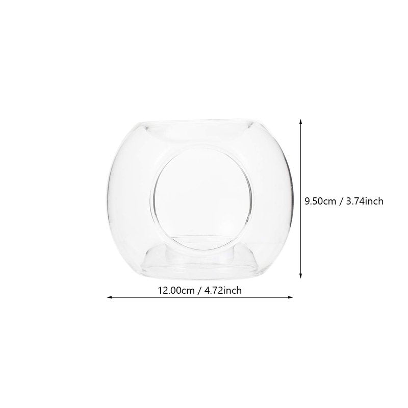 Uonlytech Clear Glass Tealight Holder Essential Oil Burner Wax Candle Tart Burner Warmer Diffuser Aroma Candle Warmers Decoration