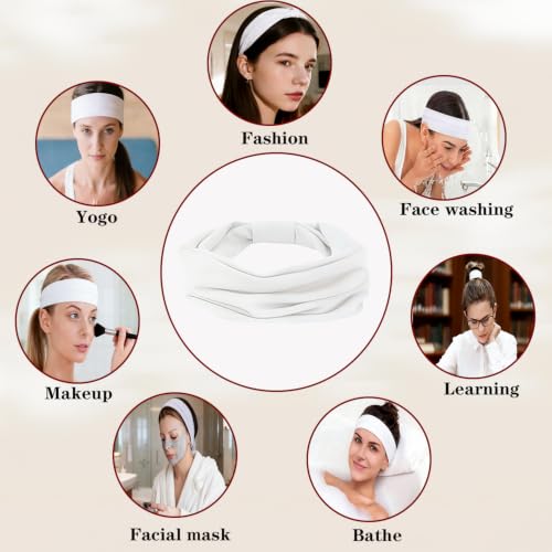 Yohenr Wide Elastic Headbands for Women - Non-Slip Workout Hair Bands