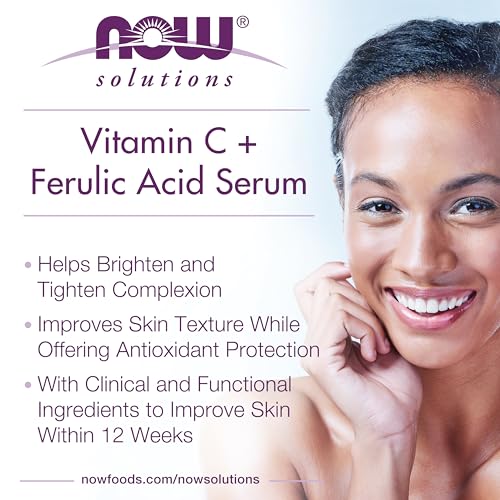 Vitamin C Serum with Ferulic Acid - Skin Brightening & Tightening, 1 Fl Oz