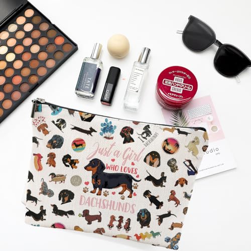 Dachshund Makeup Bag for Dog Lovers - Large Capacity Cosmetic Bag