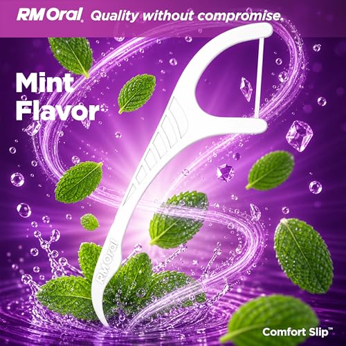 RM Oral Comfort Slip Premium Flossers Mint, 90 Count – Pack of 1