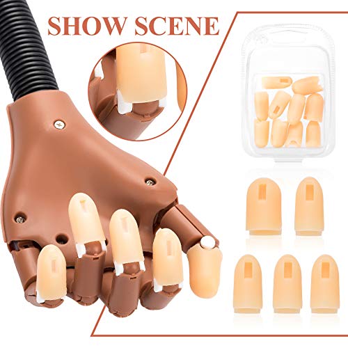 ANCIRS 20 Pack Silicone Finger Covers for Nail Art Practice