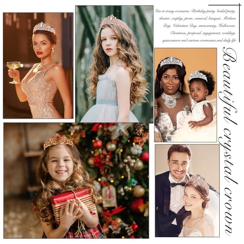 Silver Crown Princess Tiara with Crystals - Elegant Headband for Women & Girls