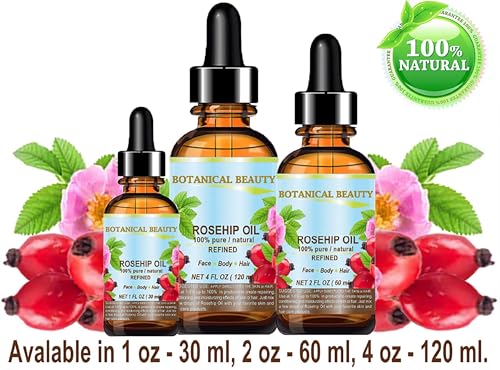 Rosehip Seed Oil 100% Pure Cold-Pressed Carrier Oil (1 Fl Oz)