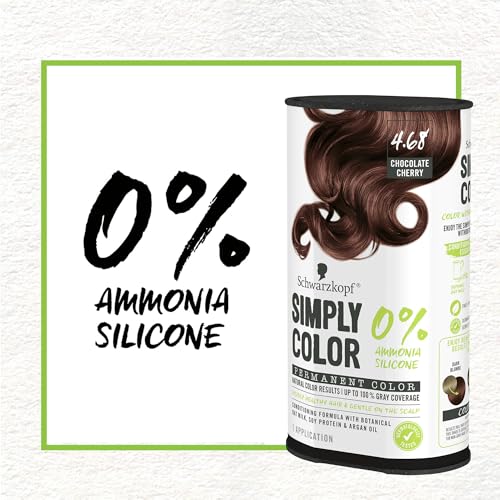 Schwarzkopf Simply Color 4.68 Chocolate Cherry Hair Dye - No Ammonia, Up to 100% Gray Coverage