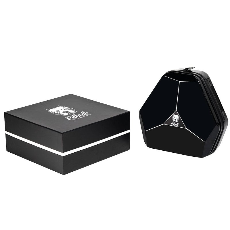 Skull Shaver Pitbull Diamond Travel Case - Durable Glossy Case for Shaver Storage - Compact Organizer - Travel-Friendly Design - Great Gift Idea