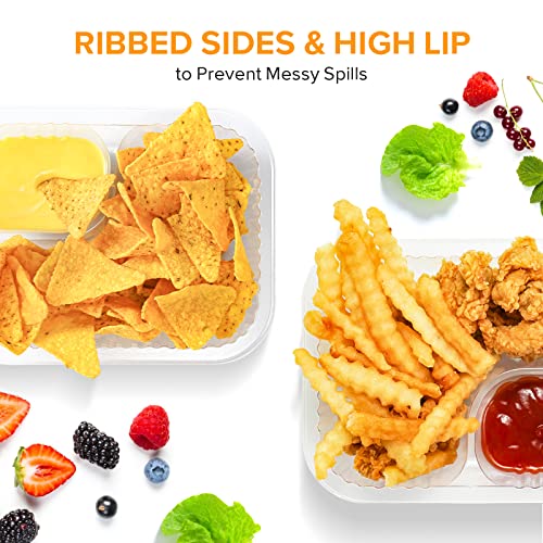 Klineus 50 Pcs Nacho Trays - 6x5 Inch Disposable Chip & Dip Containers