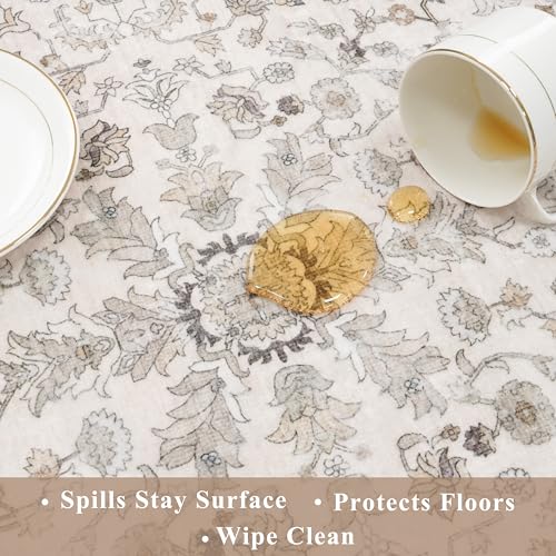 Non-Slip Washable Boho Kitchen Rug 2x3 - Soft Accent Mat for Entryway & Bathroom