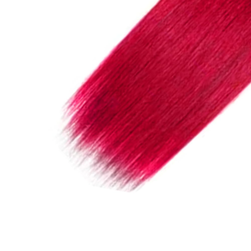34 Inch GveoXvo Red Straight Bundles Burgundy Bundles Human Hair Unprocessed Virgin Crimson Red Straight Bundle Hair Weave