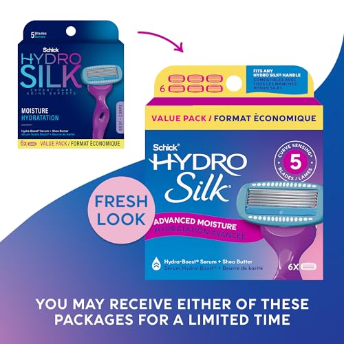 Schick Hydro Silk Moisturizing Razor Blade Refills 6 Count for Women