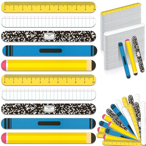 Therwen 50 Pcs Back to School Mini Nail File Set - 7.01 x 0.75 Inch