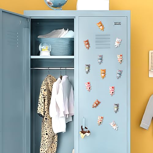 WATINC 14PCS 3D Cute Cat Fridge Magnets - Strong Magnetic Decorations