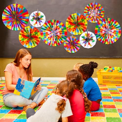 Outus 9-Piece Colorful Puzzle Bulletin Board Set for Classrooms