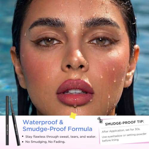 BEPHOLAN Waterproof Brown D-Tip Gel Eyeliner Pencil for Waterline & Precise Makeup