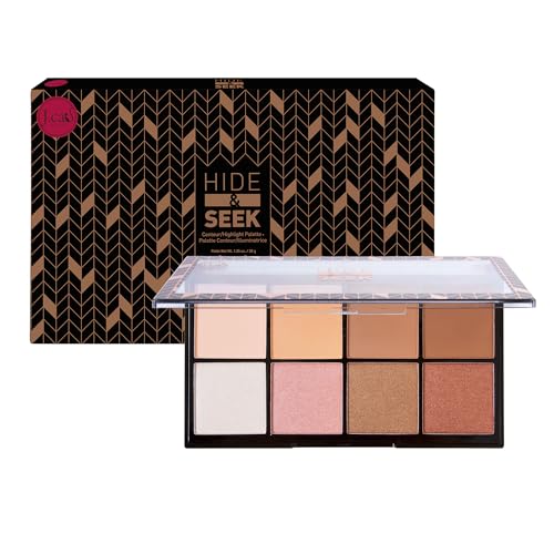 J. Cat Beauty 8 Color Contour & Highlight Palette - Hide and Seek, 1.34 oz