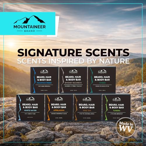 Mountaineer Brand Smokey Bourbon 3-in-1 Beard, Hair & Body Bar Soap
