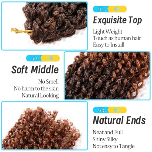 8 Inch Passion Twist Crochet Hair - 3 Bundles for Black Women