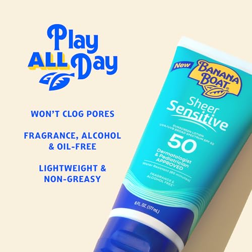 Banana Boat Sheer Sensitive Body Lotion, SPF 50, 6oz