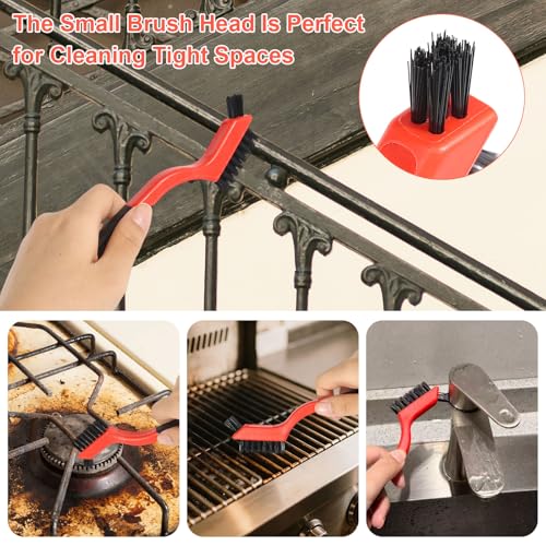 8-Piece Nylon Cleaning Brush Set for Stubborn Dirt Removal