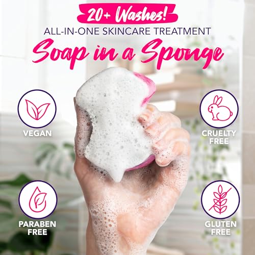 Spongeables Lavender Foot Exfoliating Scrub Sponge - 6 Count