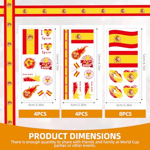 2026 World Cup & St Patrick's Day Temporary Tattoos - 16PCS