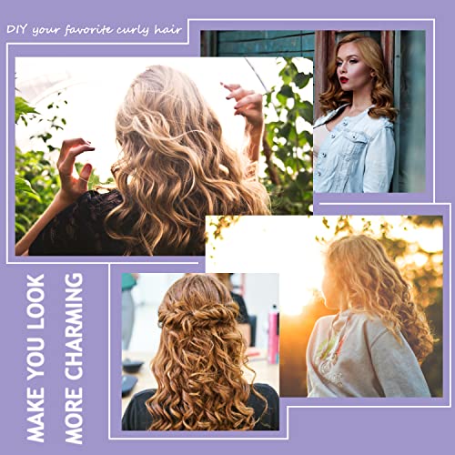 60-Piece Flexible Foam Hair Curling Rods Set with 2 Rat Tail Combs