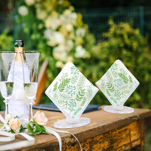Clear Acrylic Napkin Holder Set of 2 - Modern Heart Design