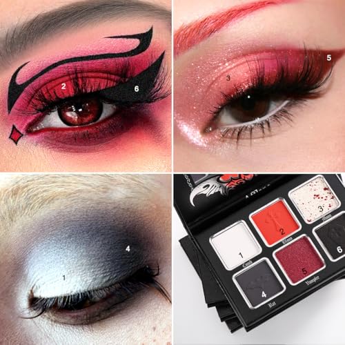 La Catrina Vampire Bride Halloween Eyeshadow Palette - 6 Color Goth Makeup