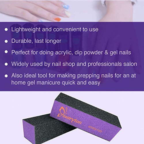 Maryton Nail Buffer Blocks & Foot Scrubber Set for Home Pedicure