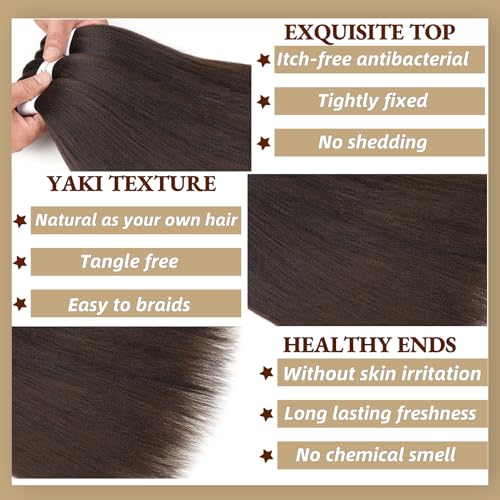 Pre Stretched Braiding Hair 24 Inch 6 Packs for Knotless & Senegalese Styles, 4# Menethe Hair