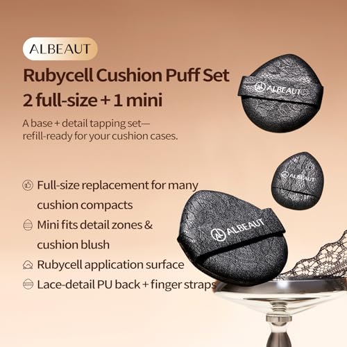 Albeaut 3PCS Foundation Puff Set - 2 Large & 1 Mini Teardrop